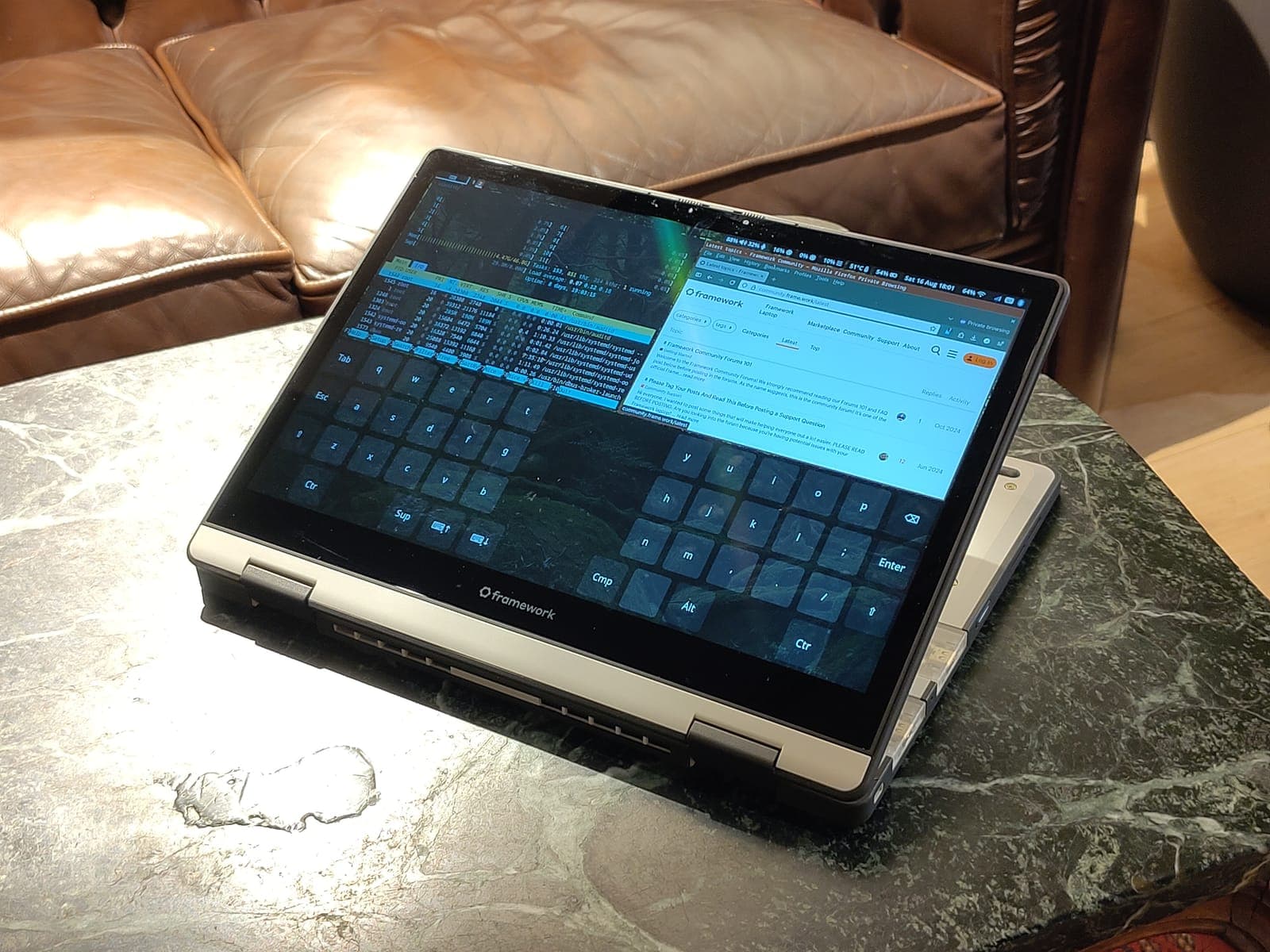 A software developer working across several screens building a high-performance browser application.